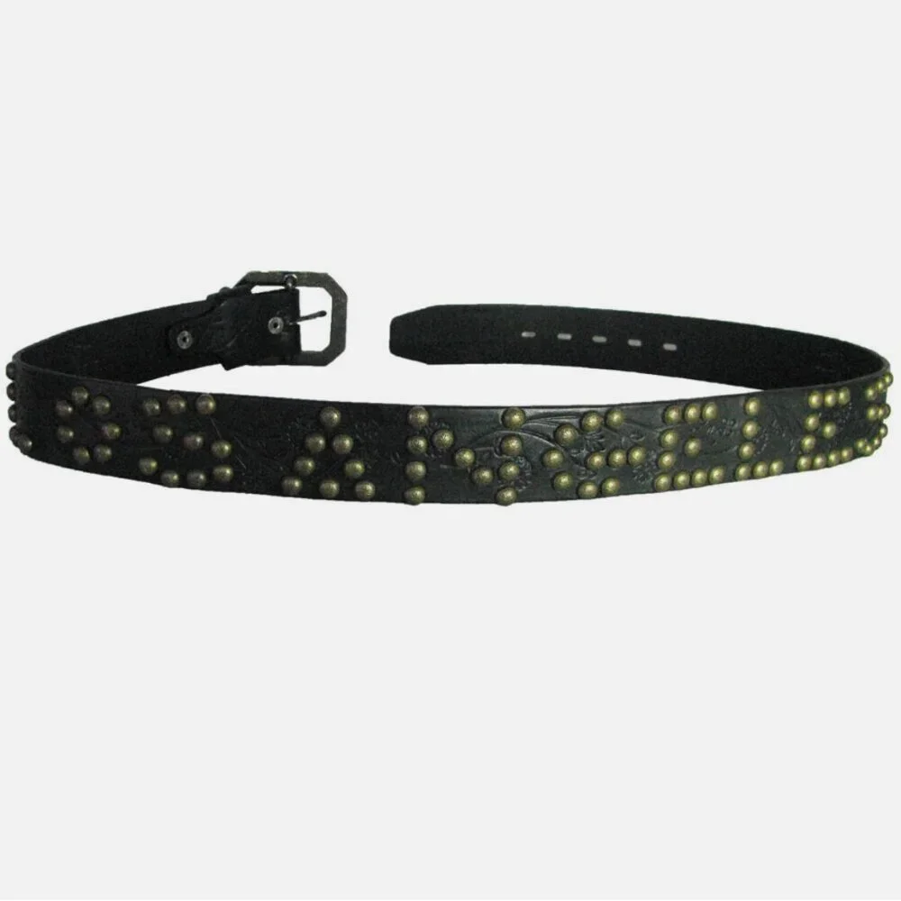 True Religion Los Angeles Studded Leather Belt